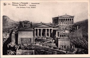 Greece Athens Acropolis Vintage Postcard C151