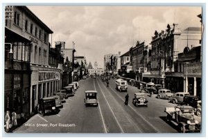 c1940's Main Street View Port Elizabeth South Africa RPPC Photo Postcard