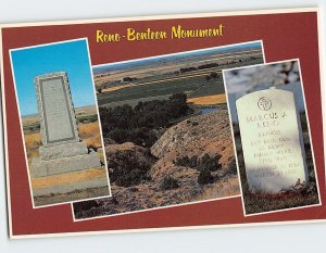 Postcard Reno-Benteen monument Custer Battlefield National Monument Montana USA