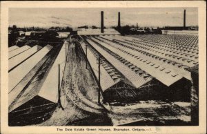 Brampton Ontario Dale Estate Green Houses Vintage Postcard