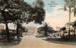 CENTRAL PARK HAVANA CUBA GOOD MESSAGE POSTCARD 1912