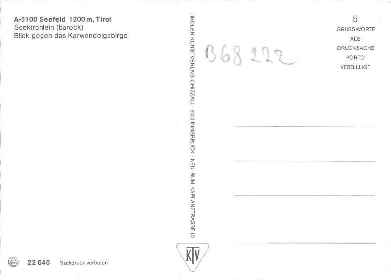 B68222 Austria Tirol Seefeld
