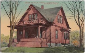 c1910 EMPORIA Kansas Kans Ks Postcard WALT MASON HOME Uncle Walt Residence