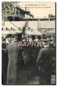 Old Postcard Boat War Catastrophe of Jena M Thomson on the disaster site