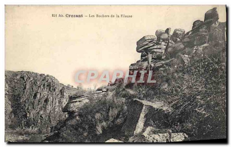 Old Postcard Crozant The Rocks of the Spinner