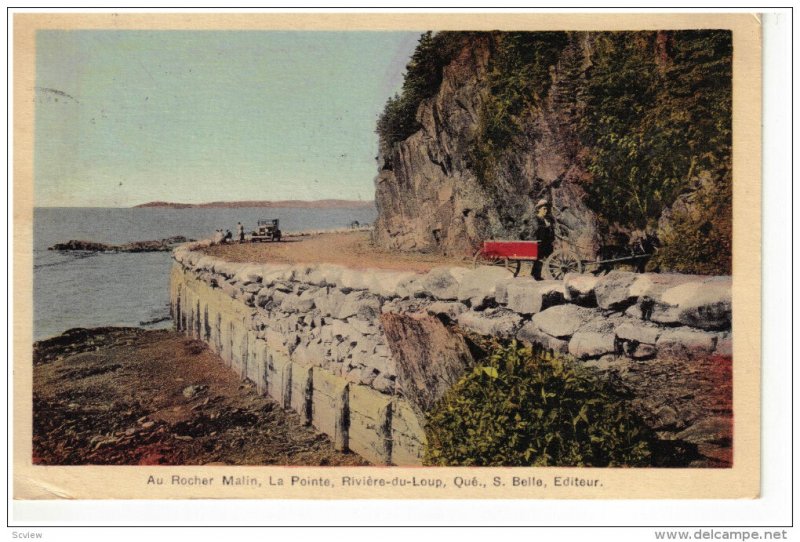 S. BELLE, Quebec, Canada, 1900-1910's; Au Rocher Malin, La Pointe, Riviere Du...