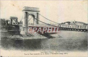 Old Postcard View of Suspension Bridge over the Rhone Tarascon