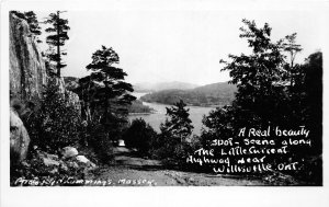 J9/ Willisville Ontario Canada RPPC Postcard c1940s Scene Along Highway 254