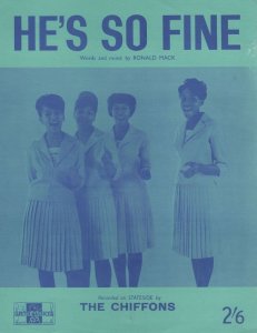 He's So Fine The Chiffons 1960s Sheet Music