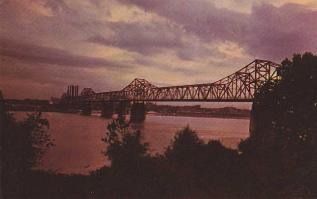 Sunset at George Rogers Clark Bridge - Louisville KY, Kentucky