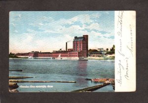 ME H & W Mills Factory Waterville Maine Postcard UDB