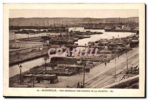 Old Postcard Marseille Vue Generale of the Joliette Basins