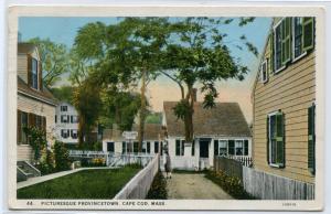 Homes Provincetown Cape Cod Massachusetts 1928 postcard