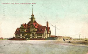 Vintage Postcard 1907 Headhouse City Point Building South Boston Massachusetts