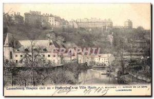 Old Postcard Luxembourg Civil Hospice in Pffaffenthal and uptown