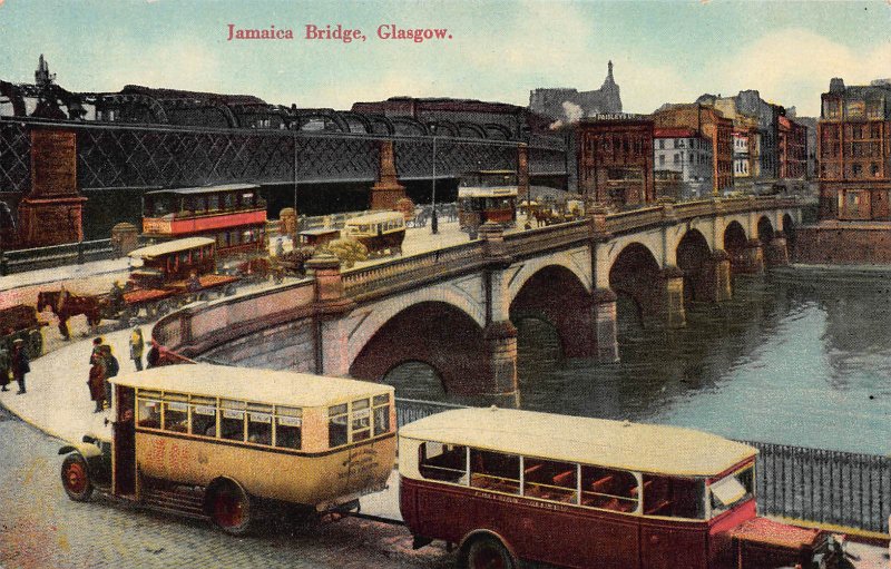 Jamaica Bridge, Glasgow, Scotland, Early Postcard, Unused