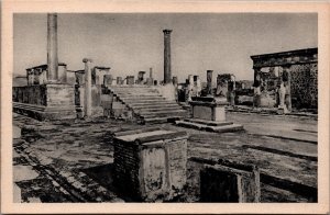 Italy Pompei, Pompeii Tempio d; Apollo Vintage Postcard C137