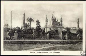 malta, MARSA, Turkish Cemetery (1950s) RPPC