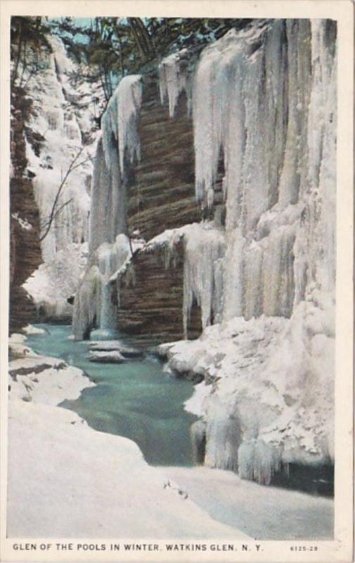 New York Watkins Glen Glen Of The Pools In Winter Curteich