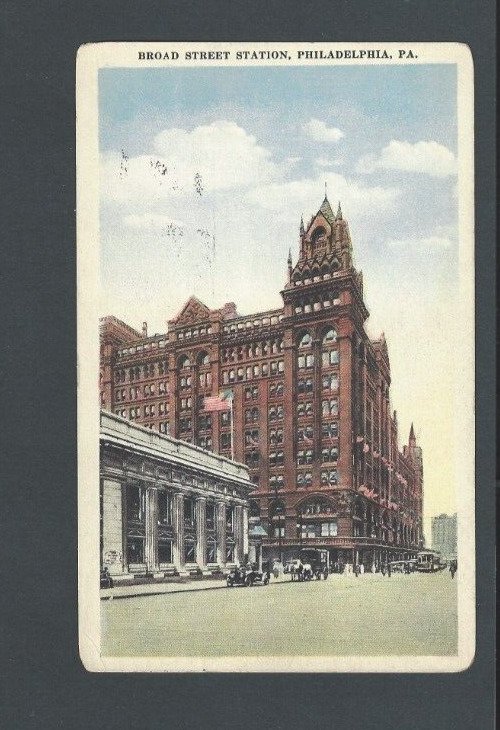 1921 Post Card Broad Street Station Built 1881