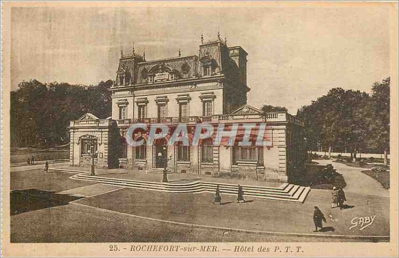 Old Postcard Rochefort sur Mer Hotel PTT