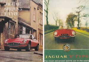 Jaguar E-Type Series 3 2x Advertising Postcard s