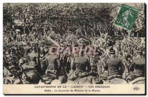 Old Postcard Death la Liberte The Catastrophe funerals Defile The Navy Minist...