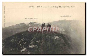Old Postcard Panorama of the High Cantal Puy Mary Riviera Sunset