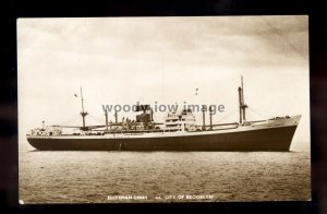 ca0184 - Ellerman Line Cargo Ship - City of Brooklyn , built 1949 - postcard