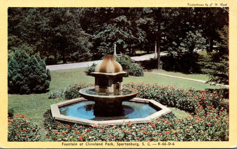 South Carolina Spartanburg Cleveland Park Fountain Dexter Press