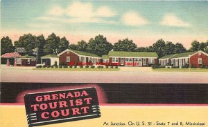 MS, Grenada, Mississippi, Grenada Tourist Court Motel, Exterior, Mid West Pub