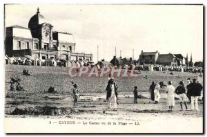 Old Postcard Cayeux Casino Seen From The Beach