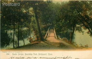 CT, Bridgeport, Connecticut, Beardsley Park, Rustic Bridge, Rotograph No. 9394