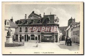 Postcard Old Place Rotrou Dreux Credit Lyonnais Caleche Cheval