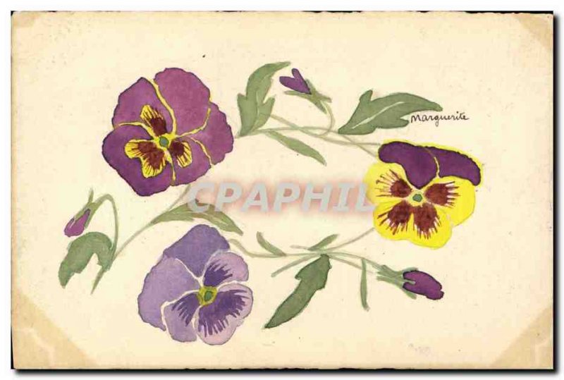 Old Postcard Fantasy Flowers