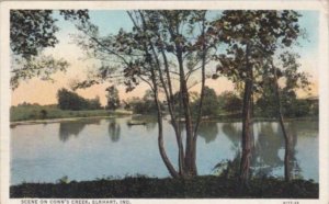 Indiana Elkhart Scene On Conn's Creek Curteich