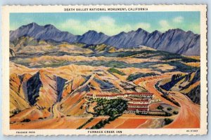 1940 Death Valley California Postcard National Monument Furnace Creek Inn Desert