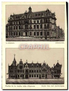 Old Postcard L & # 39Athenee Atheneum Part Of Old Town d & # 39Anvers