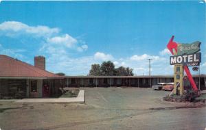 MOSES LAKE WASHINGTON MAPLES MOTEL~HWY 10~LARGE NEON SIGN POSTCARD 1960s