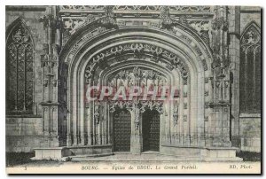 CARTE Postale Bourg Old Brou Church The Grand Portal