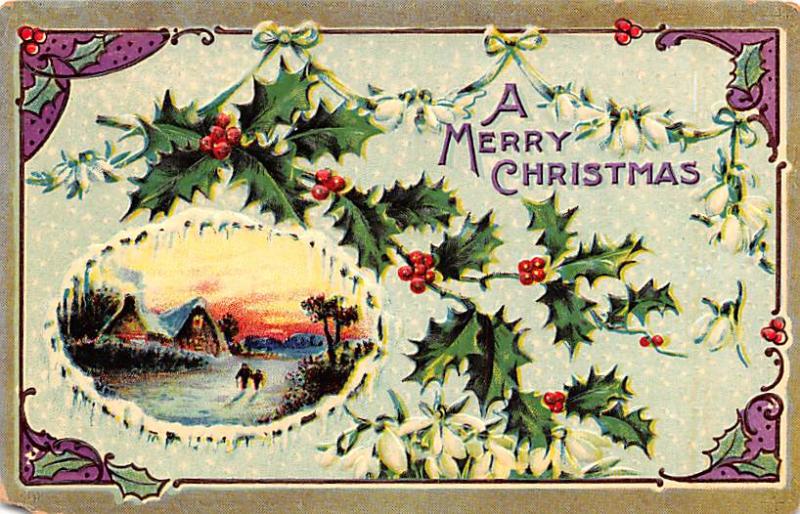 Christmas Postcard Old Vintage Antique Post Card
