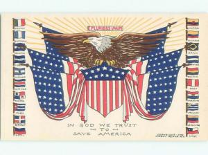 Divided-Back PATRIOTIC SCENE Great Postcard AB0239