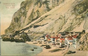 c1910 Postcard; Gibraltar, Catalan Bay from North, Residences & Boats unposted