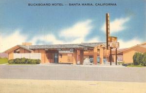 Santa Maria California Buckboard Motel Street View Antique Postcard K91306