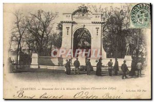 Old Postcard Chartres Monument Elevate To The Memory Of Children d & # 39Eure...