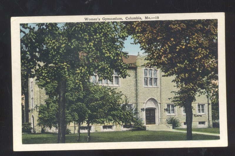 COLUMBIA MISSOURI WOMEN'S GYMNASIUM UNIVERSITY OF MO. VINTAGE POSTCARD