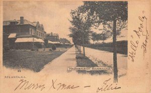 McPHERSON BARRACKS ATLANTA GEORGIA MILITARY POSTCARD 1906