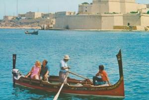 Malta Water Maltas Boat Taxi Tourist Trip Postcard