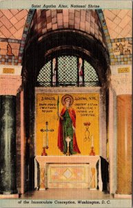 Saint Agatha Altar National Shrine of Immaculate Conception D.C. Postcard PC121