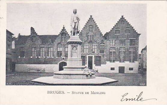 Belgium Bruges Statue de Memling 1902